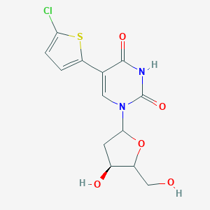 molecular formula C13H13ClN2O5S B238415 5-(5-Chloro-2-thienyl)-2'-deoxyuridine CAS No. 134333-72-5