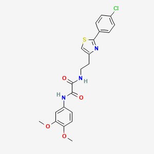 N1-(2-(2-(4-chlorophenyl)thiazol-4-yl)ethyl)-N2-(3,4-dimethoxyphenyl)oxalamide