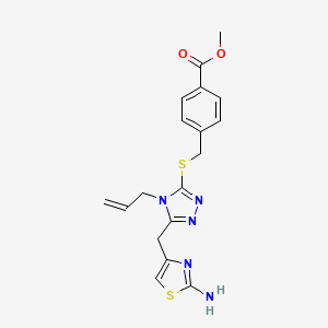 methyl 4-[({4-allyl-5-[(2-amino-1,3-thiazol-4-yl)methyl]-4H-1,2,4-triazol-3-yl}thio)methyl]benzoate