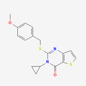 3-cyclopropyl-2-[(4-methoxybenzyl)sulfanyl]thieno[3,2-d]pyrimidin-4(3H)-one