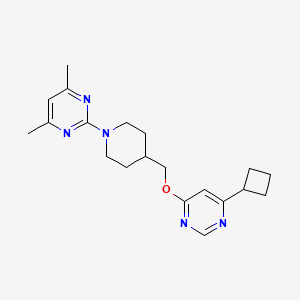 2-(4-(((6-Cyclobutylpyrimidin-4-yl)oxy)methyl)piperidin-1-yl)-4,6-dimethylpyrimidine