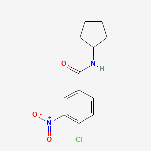 molecular formula C12H13ClN2O3 B2384176 4-chloro-N-cyclopentyl-3-nitrobenzamide CAS No. 339059-83-5