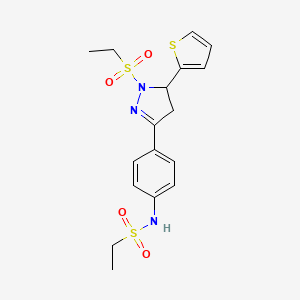 N-[4-(2-ethylsulfonyl-3-thiophen-2-yl-3,4-dihydropyrazol-5-yl)phenyl]ethanesulfonamide