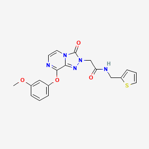 2-(8-(3-methoxyphenoxy)-3-oxo-[1,2,4]triazolo[4,3-a]pyrazin-2(3H)-yl)-N-(thiophen-2-ylmethyl)acetamide