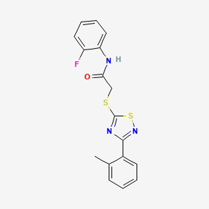N-(2-fluorophenyl)-2-((3-(o-tolyl)-1,2,4-thiadiazol-5-yl)thio)acetamide