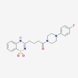 3-{4-[4-(4-fluorophenyl)piperazin-1-yl]-4-oxobutyl}-2H-1,2,4-benzothiadiazine 1,1-dioxide