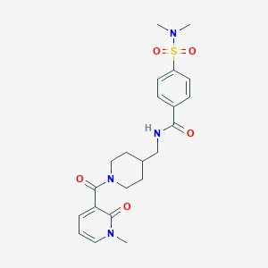 4-(N,N-dimethylsulfamoyl)-N-((1-(1-methyl-2-oxo-1,2-dihydropyridine-3-carbonyl)piperidin-4-yl)methyl)benzamide