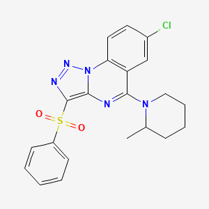 7-Chloro-5-(2-methylpiperidin-1-yl)-3-(phenylsulfonyl)[1,2,3]triazolo[1,5-a]quinazoline