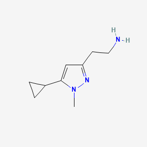 2-(5-Cyclopropyl-1-methylpyrazol-3-yl)ethylamine