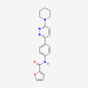molecular formula C20H20N4O2 B2384236 N-(4-(6-(piperidin-1-yl)pyridazin-3-yl)phenyl)furan-2-carboxamide CAS No. 899954-06-4