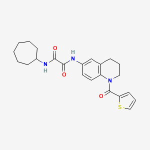 N-cycloheptyl-N'-[1-(thiophene-2-carbonyl)-3,4-dihydro-2H-quinolin-6-yl]oxamide