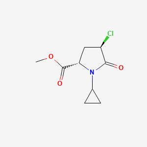 Methyl (2S,4R)-4-chloro-1-cyclopropyl-5-oxopyrrolidine-2-carboxylate