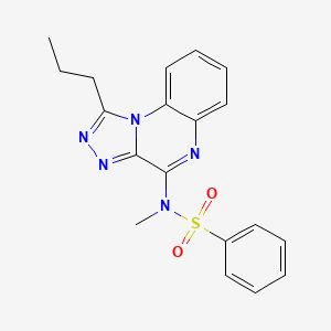 B2384249 N-methyl-N-(1-propyl-[1,2,4]triazolo[4,3-a]quinoxalin-4-yl)benzenesulfonamide CAS No. 883963-81-3