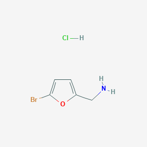 molecular formula C5H7BrClNO B2384253 (5-Bromofuran-2-yl)methanamine hydrochloride CAS No. 1803600-05-6