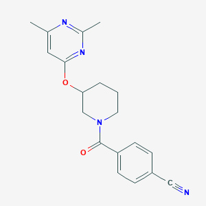 4-(3-((2,6-Dimethylpyrimidin-4-yl)oxy)piperidine-1-carbonyl)benzonitrile