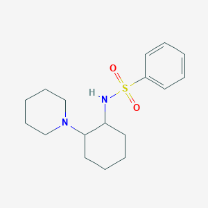 molecular formula C17H26N2O2S B2384258 N-(2-Piperidin-1-yl-cyclohexyl)-benzenesulfonamide CAS No. 432017-72-6