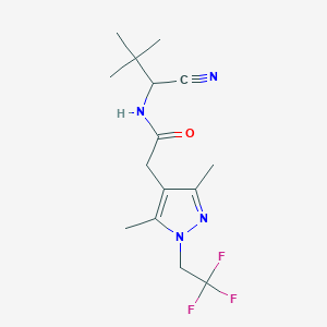 N-(1-Cyano-2,2-dimethylpropyl)-2-[3,5-dimethyl-1-(2,2,2-trifluoroethyl)pyrazol-4-YL]acetamide