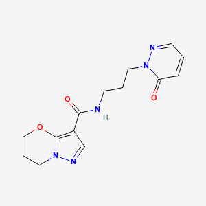 N-(3-(6-oxopyridazin-1(6H)-yl)propyl)-6,7-dihydro-5H-pyrazolo[5,1-b][1,3]oxazine-3-carboxamide