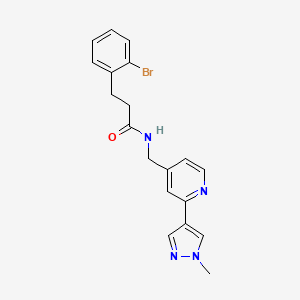 molecular formula C19H19BrN4O B2384284 3-(2-bromophenyl)-N-((2-(1-methyl-1H-pyrazol-4-yl)pyridin-4-yl)methyl)propanamide CAS No. 2034532-63-1