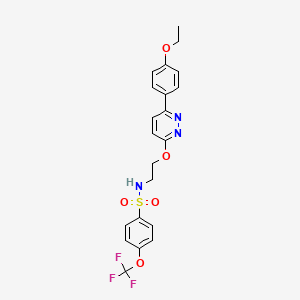 molecular formula C21H20F3N3O5S B2384293 N-(2-((6-(4-ethoxyphenyl)pyridazin-3-yl)oxy)ethyl)-4-(trifluoromethoxy)benzenesulfonamide CAS No. 920374-81-8