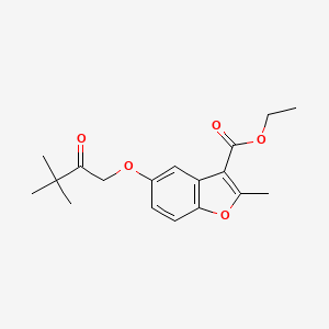 Ethyl 5-(3,3-dimethyl-2-oxobutoxy)-2-methyl-1-benzofuran-3-carboxylate