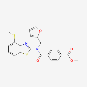 Methyl 4-((furan-2-ylmethyl)(4-(methylthio)benzo[d]thiazol-2-yl)carbamoyl)benzoate