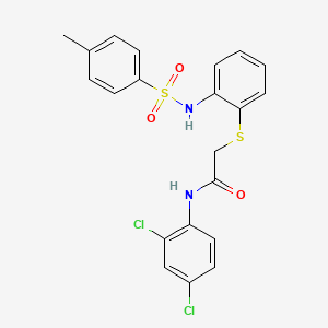N-(2,4-dichlorophenyl)-2-[(2-{[(4-methylphenyl)sulfonyl]amino}phenyl)sulfanyl]acetamide