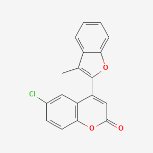 6-chloro-4-(3-methylbenzofuran-2-yl)-2H-chromen-2-one