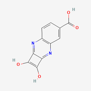 molecular formula C11H6N2O4 B2384318 1,2-Dihydroxycyclobuta[b]quinoxaline-5-carboxylic acid CAS No. 1447965-91-4
