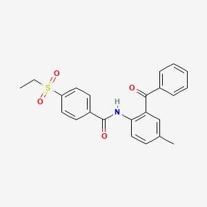 molecular formula C23H21NO4S B2384323 N-(2-benzoyl-4-methylphenyl)-4-ethylsulfonylbenzamide CAS No. 898446-79-2