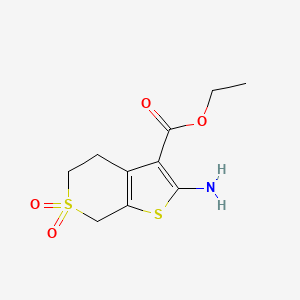 ethyl 2-amino-4,7-dihydro-5H-thieno[2,3-c]thiopyran-3-carboxylate 6,6-dioxide