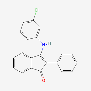 molecular formula C21H14ClNO B2384330 3-((3-氯苯基)氨基)-2-苯基茚满-1-酮 CAS No. 1020252-39-4