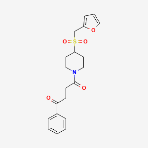 1-(4-((Furan-2-ylmethyl)sulfonyl)piperidin-1-yl)-4-phenylbutane-1,4-dione