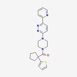 (4-(6-(Pyridin-2-yl)pyridazin-3-yl)piperazin-1-yl)(1-(thiophen-2-yl)cyclopentyl)methanone