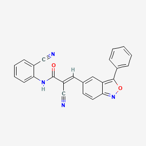 (E)-2-cyano-N-(2-cyanophenyl)-3-(3-phenylbenzo[c]isoxazol-5-yl)acrylamide