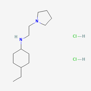 4-Ethyl-N-(2-pyrrolidin-1-ylethyl)cyclohexan-1-amine;dihydrochloride