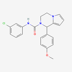 molecular formula C21H20ClN3O2 B2384355 N-(3-chlorophenyl)-1-(4-methoxyphenyl)-3,4-dihydropyrrolo[1,2-a]pyrazine-2(1H)-carboxamide CAS No. 900002-18-8