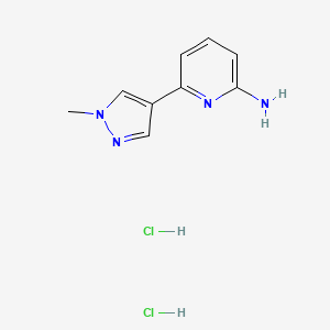 6-(1-Methylpyrazol-4-yl)pyridin-2-amine;dihydrochloride