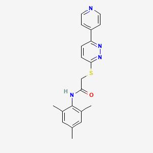 N-mesityl-2-((6-(pyridin-4-yl)pyridazin-3-yl)thio)acetamide