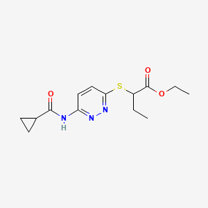 Ethyl 2-((6-(cyclopropanecarboxamido)pyridazin-3-yl)thio)butanoate