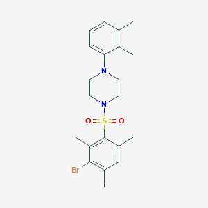 1-(3-Bromo-2,4,6-trimethylbenzenesulfonyl)-4-(2,3-dimethylphenyl)piperazine