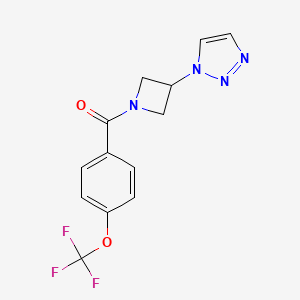 (3-(1H-1,2,3-triazol-1-yl)azetidin-1-yl)(4-(trifluoromethoxy)phenyl)methanone