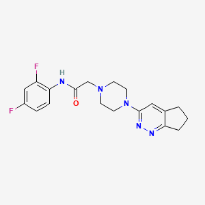 molecular formula C19H21F2N5O B2384369 N-(2,4-difluorophenyl)-2-(4-(6,7-dihydro-5H-cyclopenta[c]pyridazin-3-yl)piperazin-1-yl)acetamide CAS No. 2034610-26-7