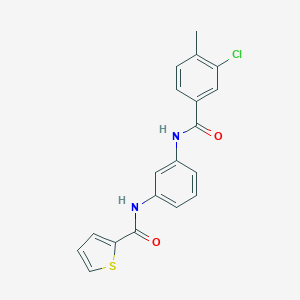 molecular formula C19H15ClN2O2S B238437 N-{3-[(3-chloro-4-methylbenzoyl)amino]phenyl}-2-thiophenecarboxamide 