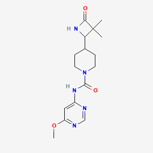 4-(3,3-Dimethyl-4-oxoazetidin-2-YL)-N-(6-methoxypyrimidin-4-YL)piperidine-1-carboxamide
