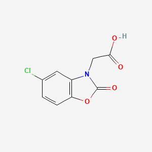 molecular formula C9H6ClNO4 B2384376 (5-Chloro-2-oxo-benzooxazol-3-yl)-acetic acid CAS No. 29176-90-7