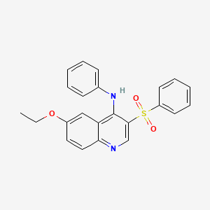 molecular formula C23H20N2O3S B2384378 6-ethoxy-N-phenyl-3-(phenylsulfonyl)quinolin-4-amine CAS No. 899356-23-1