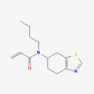 molecular formula C14H20N2OS B2384380 N-Butyl-N-(4,5,6,7-tetrahydro-1,3-benzothiazol-6-yl)prop-2-enamide CAS No. 2411272-12-1