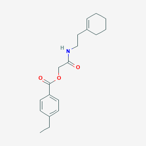 molecular formula C19H25NO3 B2384384 2-((2-(Cyclohex-1-en-1-yl)ethyl)amino)-2-oxoethyl 4-ethylbenzoate CAS No. 474948-06-6