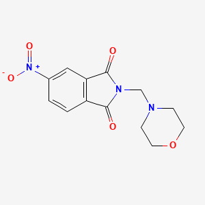 molecular formula C13H13N3O5 B2384394 2-(Morpholinomethyl)-5-nitroisoindoline-1,3-dione CAS No. 301210-82-2